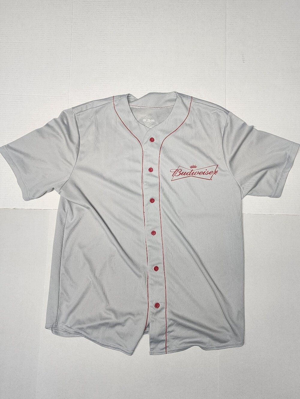 Anheuser Busch Official Budweiser Men's Size Large Button Baseball #76 Jersey